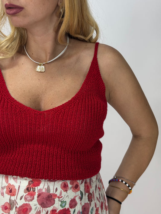 TOP IN FILO ROSSO