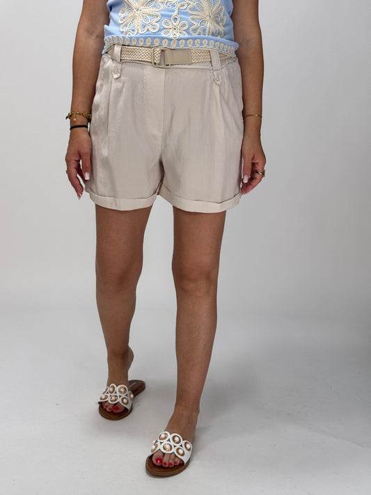 PANTALONCINO BURRO CON CINTURINO