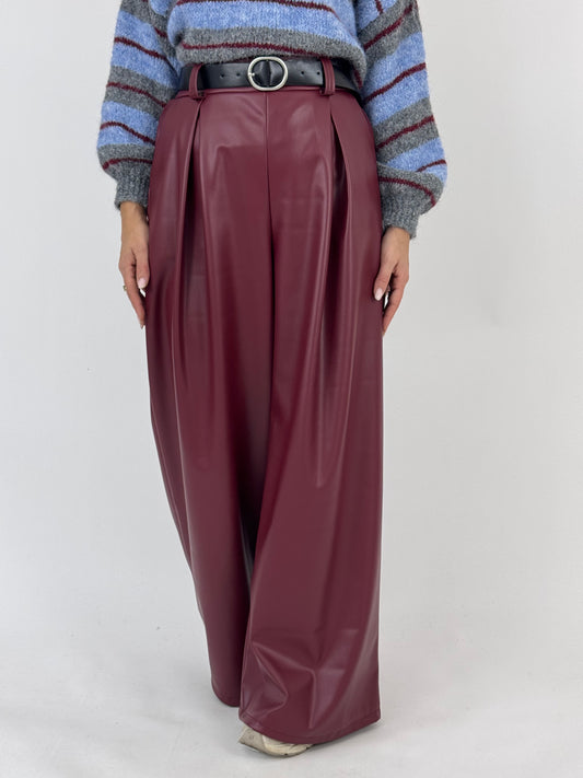 PANTALONE SASHA BORDEAUX