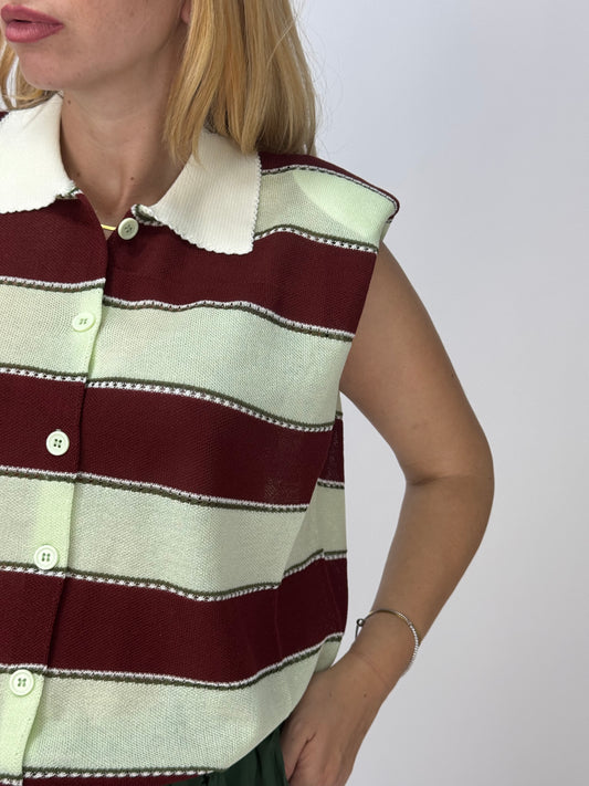CARDIGAN HOLLY RIGHE MENTA