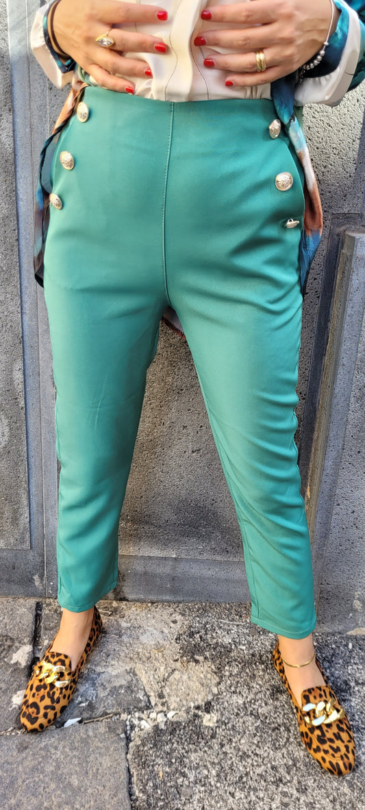 PANTALONE SIGARETTA CON BOTTONCINI