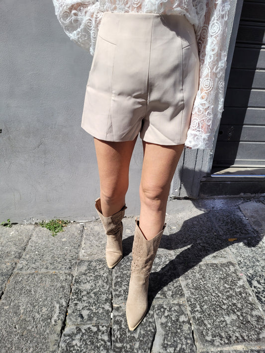 SHORTS STRUTTURATO BEIGE