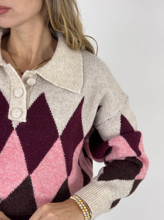 MAGLIONE IRIS PRUGNA