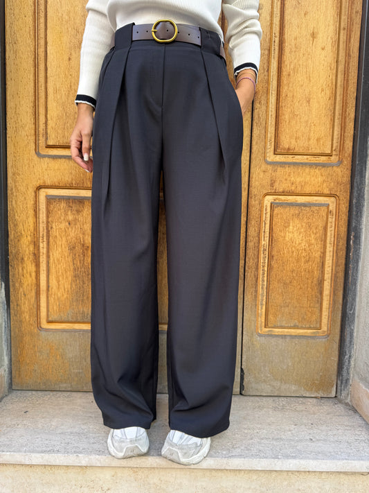 PANTALONE PINCES NERO