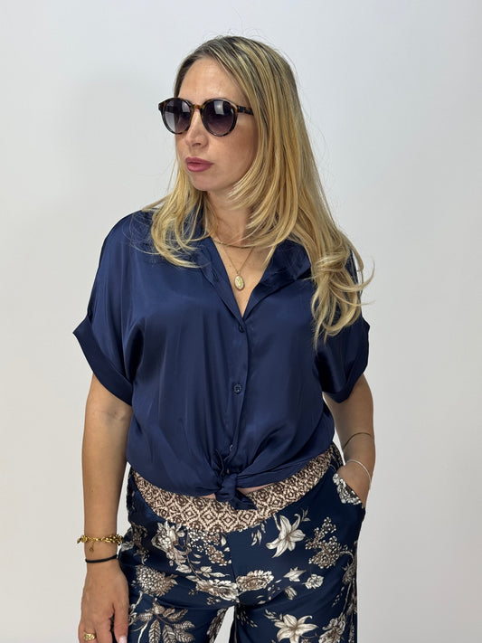 COORDINATO FIORI VINTAGE BLU*PREORDINE