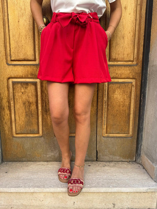 PANTALONCINO FIOCCO ROSSO