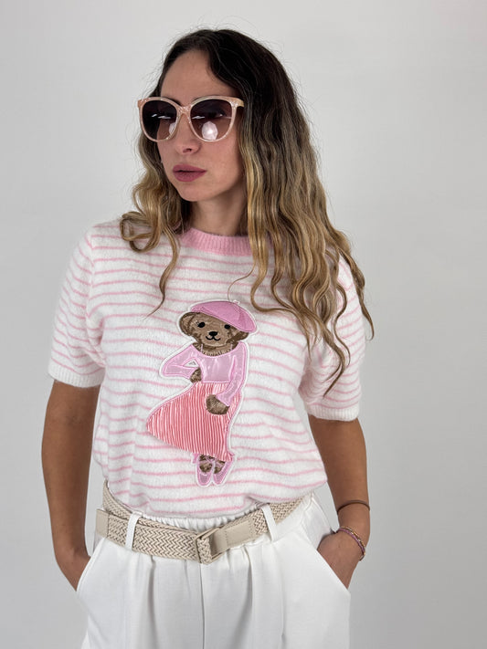 MAGLIONCINO TEDDY GIRL ROSA