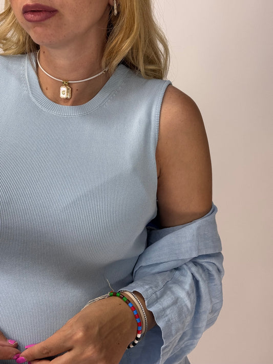 TOP MAGGIE AZZURRO