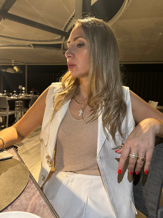 TOP LUREX CHAMPAGNE