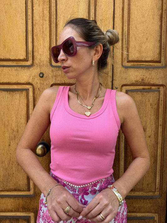 TOP A COSTINE ROSA NEW