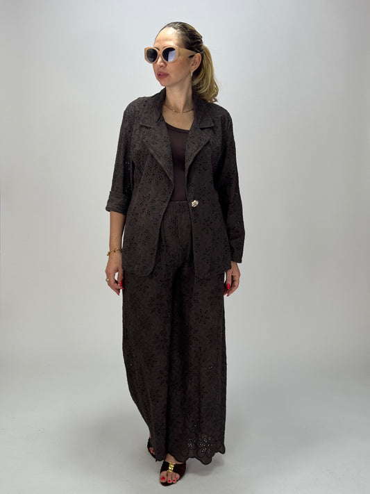 COORDINATO PIZZO SANGALLO CHOCO