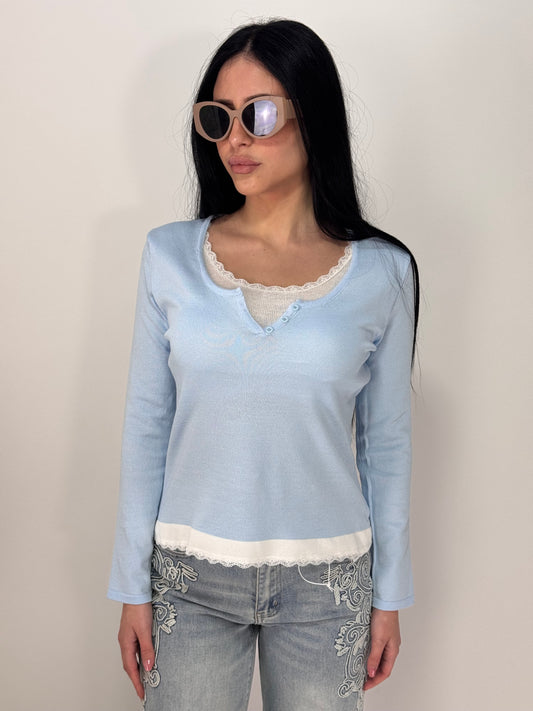 MAGLIONCINO LUCREZIA AZZURRO