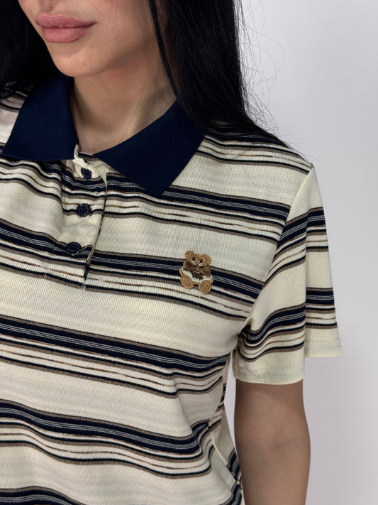 POLO GEMMA A RIGHE BLU