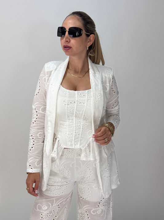 TAILLEUR PIZZO SANGALLO BIANCO