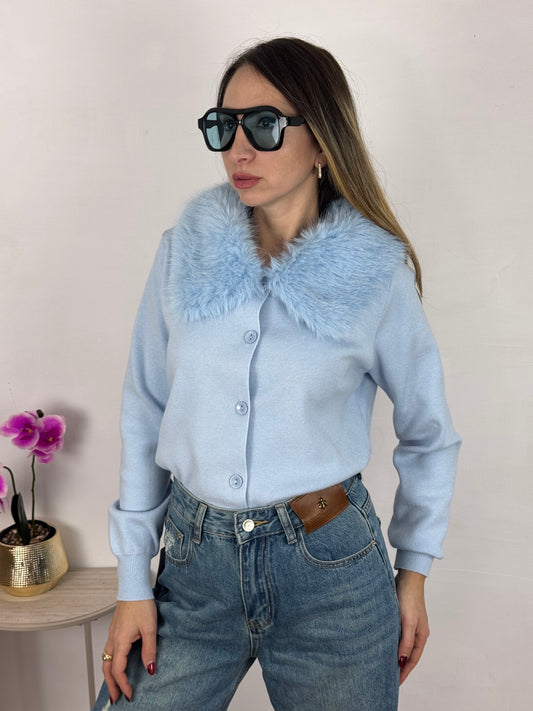 CARDIGAN ARIELLE AZZURRO