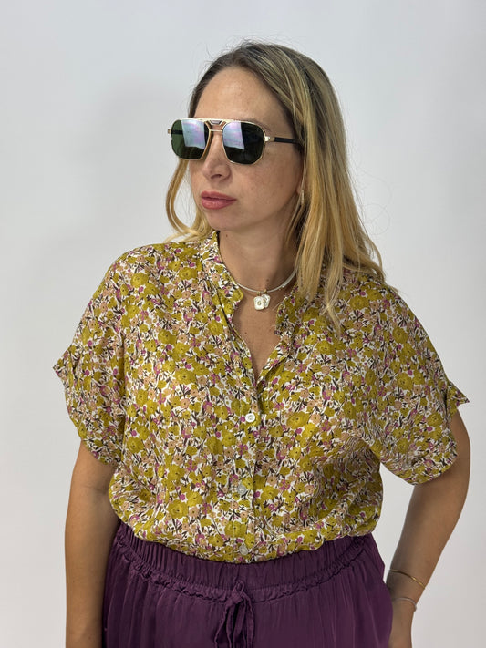 CAMICIA FIORELLINI LIME