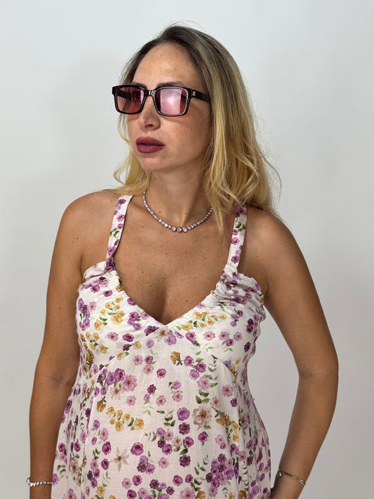 VESTITO TIANA FIORI LILLA