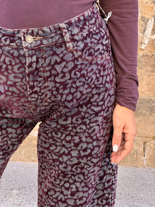 JEANS ANIMALIER VELLUTO