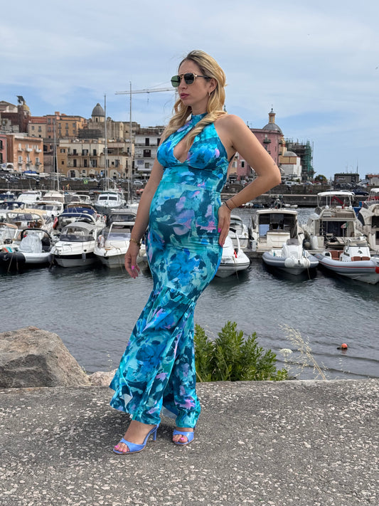 VESTITO ANDROMEDA AZZURRO
