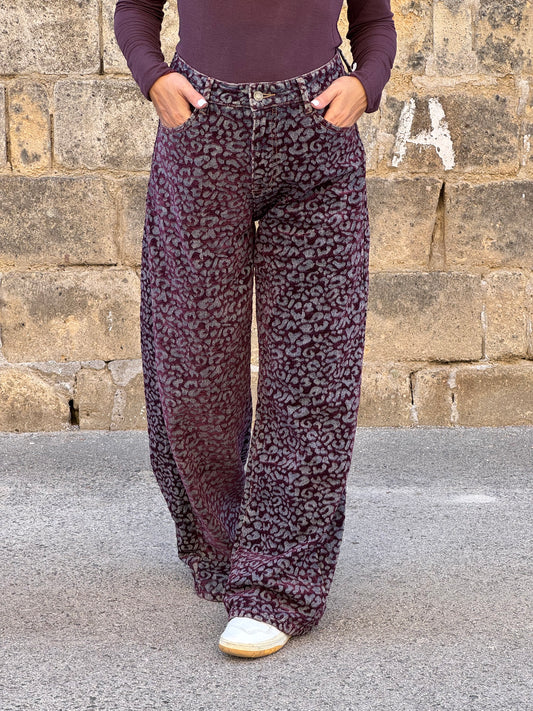 JEANS ANIMALIER VELLUTO