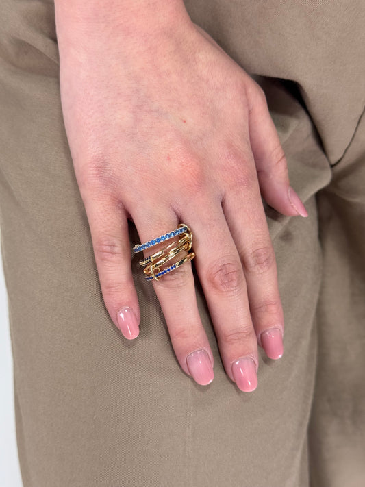 ANELLO A CATENA GUENDA BLU