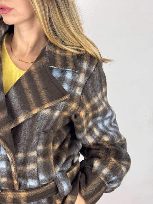 BOMBER SALLY TESSUTO CALDO AZZURRO