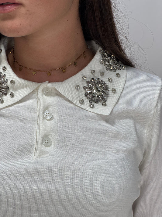 MAGLIONCINO SHINE BIANCO