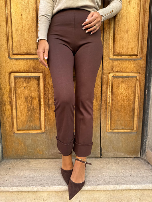 PANTALEGGINGS CON RISVOLTO CHOCO