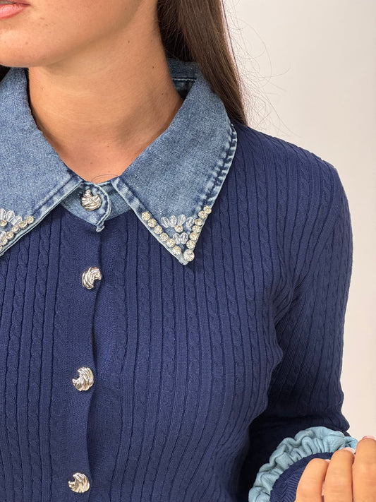 CARDIGAN NICOLE BLU