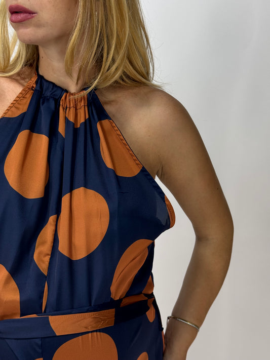 JUMPSUITE BLU POIS