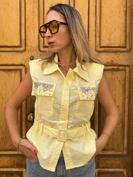 CAMICIA TASCHINI DI PIETRE