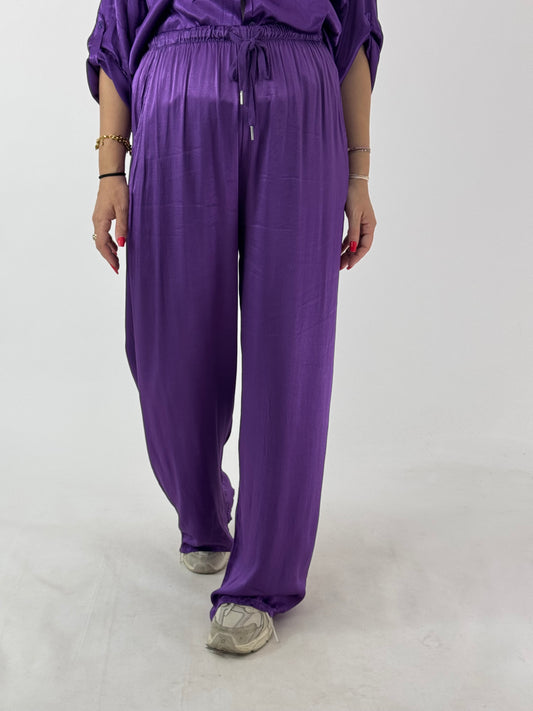 PANTALONE SATIN MELLY VIOLA