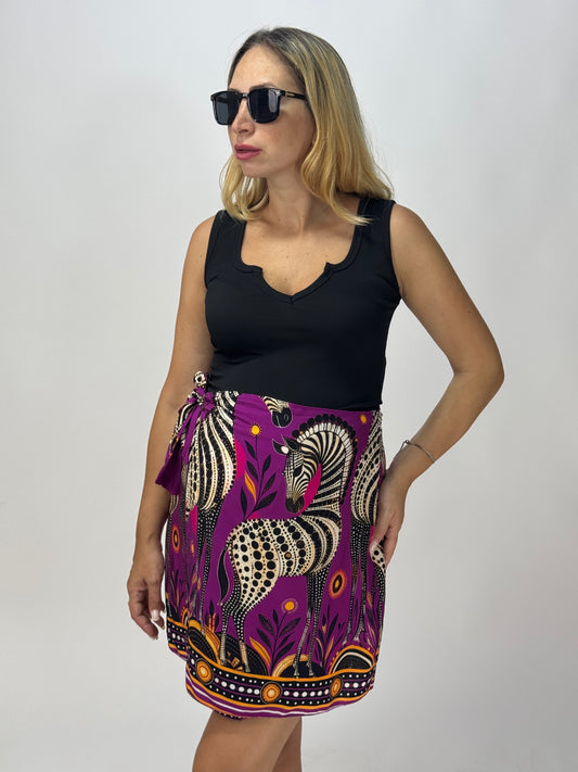 TOP A COSTINE SCOLLO A V NERO