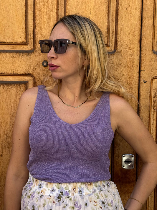 TOP LUREX VIOLA