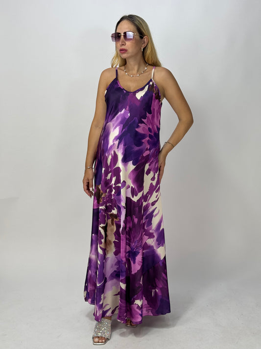 VESTITO JOIA FIORI VIOLA