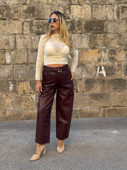 PANTALONE MOLLY BORDEAUX