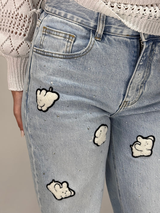 JEANS DOG WHITE