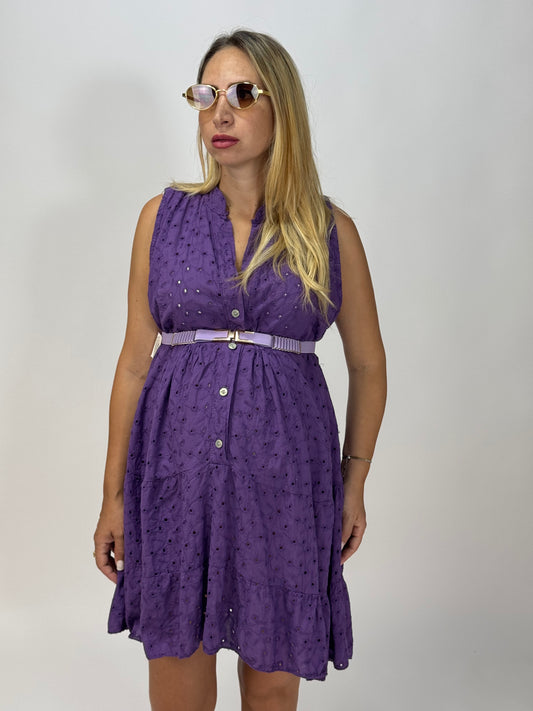 VESTITO AMBRA CORTO VIOLA