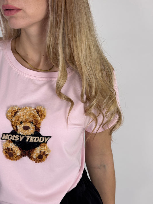 T-SHIRT NOISY TEDDY ROSA