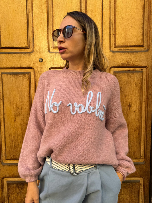 MAGLIONE NO VABBE' ROSA