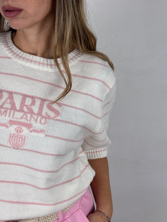 MAGLIONCINO PARIS ROSA