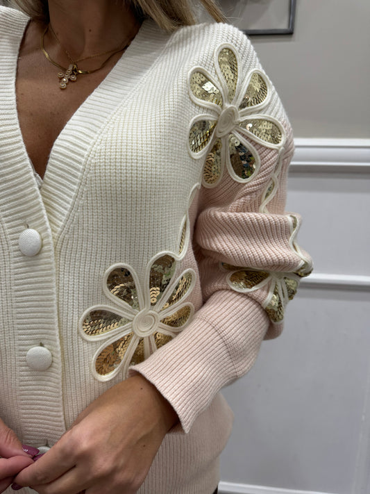 CARDIGAN GOLD FLOWER