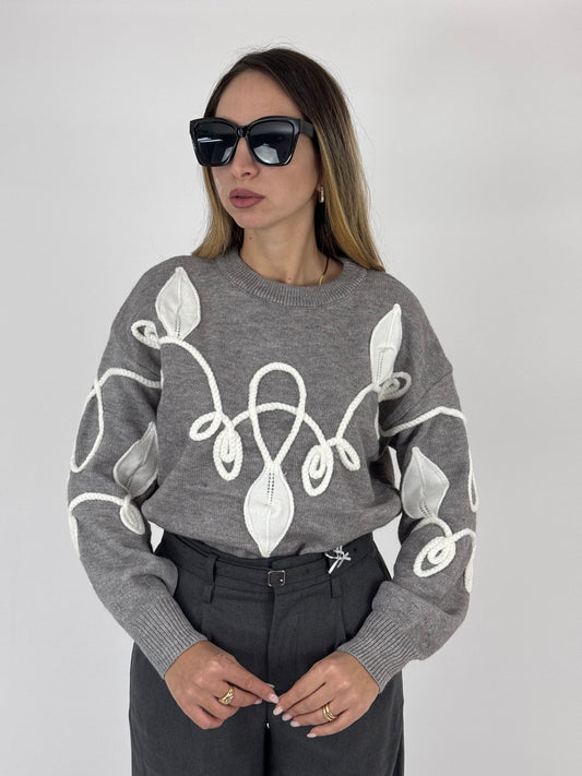 MAGLIONE FAYE GRIGIO