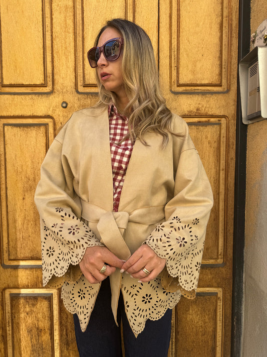 GIACCA ECOCAMOSCIO BEIGE