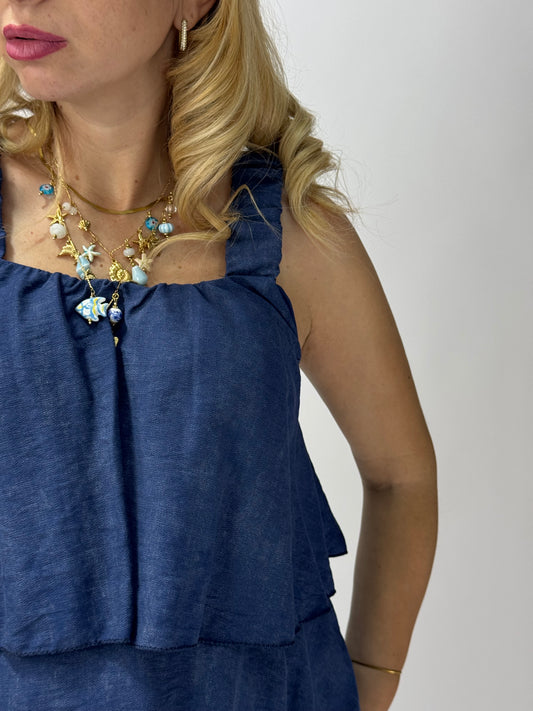 COLLANA PENDENTI AZZURRI MARINI