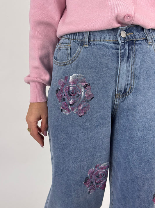 JEANS PINK ROSES