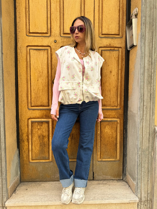 JEANS PIEGONE SFRANGIATO