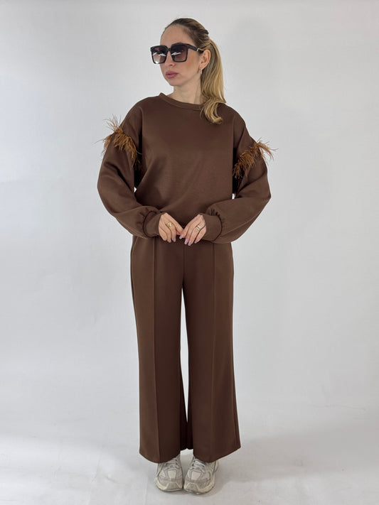 COORDINATO PIUME CHOCO