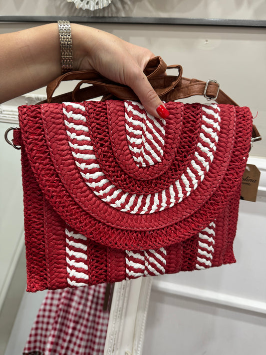 POCHETTE PAGLIA ROSSA