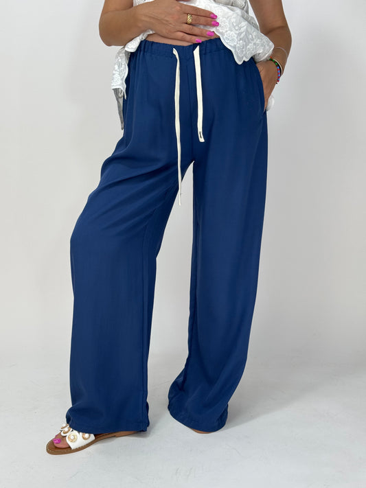 PANTALONE EFFETTO LINO AVIO